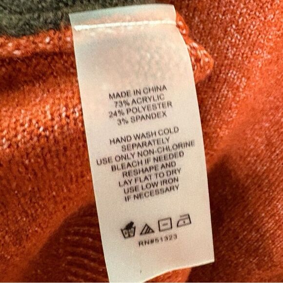 Vince Camuto Colorblock Sweater Brown Oatmeal Terra Cotta Size Small - Picture 5 of 5